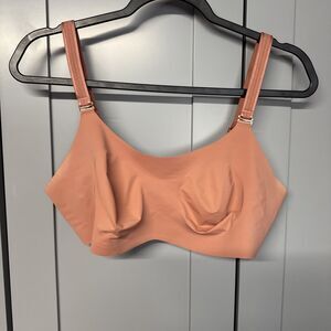 KNIX EVOLUTION BRA Peach Seamless Womens Sz 5‎ Large 36D 38D Wireless